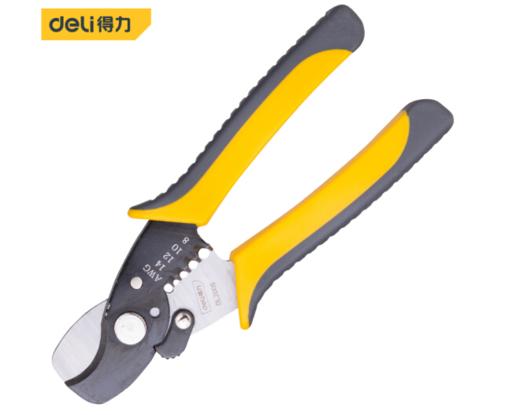 得力DL2005电缆剥线钳1.6-3.2mm(黄) 商品图0