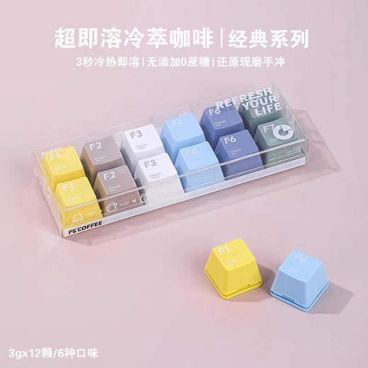 F5即溶速溶咖啡冷萃拿铁美式无蔗糖原味纯黑咖啡粉提神12颗*3克 商品图1