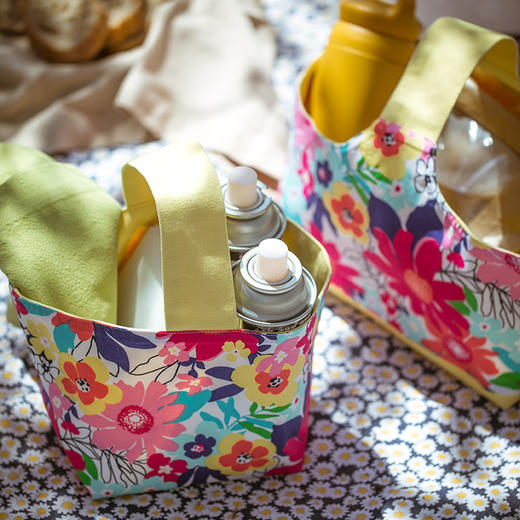 花香系列手提收纳袋布艺收纳筐 商品图0