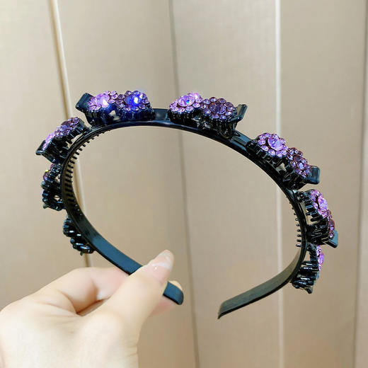 LBE-fg618发夹顶夹刘海固定发箍女碎发夹子带齿防滑编发蓬松高颅顶头箍 商品图4