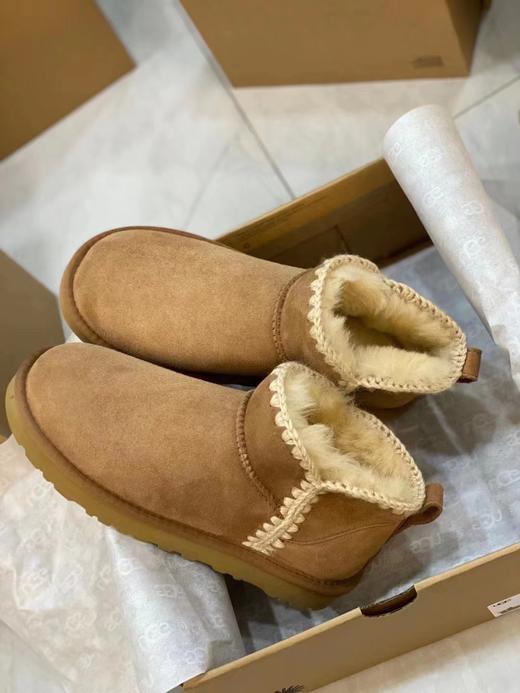 【女款】河南桑坡雪地靴、正常底 / 厚底3CM 毛线边mini35-40码 商品图2