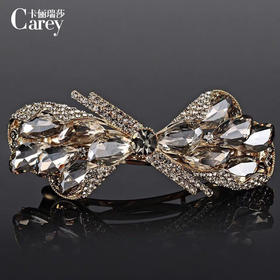 LBE-fj031大号优雅发夹发卡合金顶夹水钻横夹简约成人发饰弹簧夹头饰女