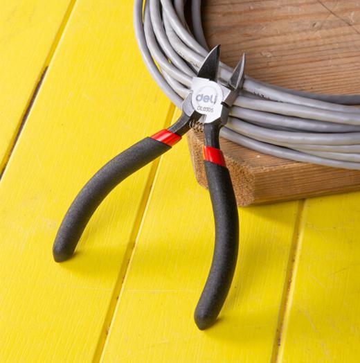 得力DL0305水口钳铬钒钢5寸(红) 商品图2