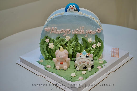 卡通小动物花园·半圆型蛋糕～小动物可以换哦～ 商品图0