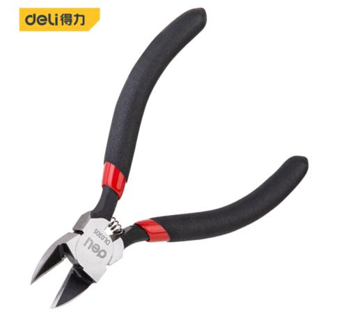 得力DL0305水口钳铬钒钢5寸(红) 商品图0