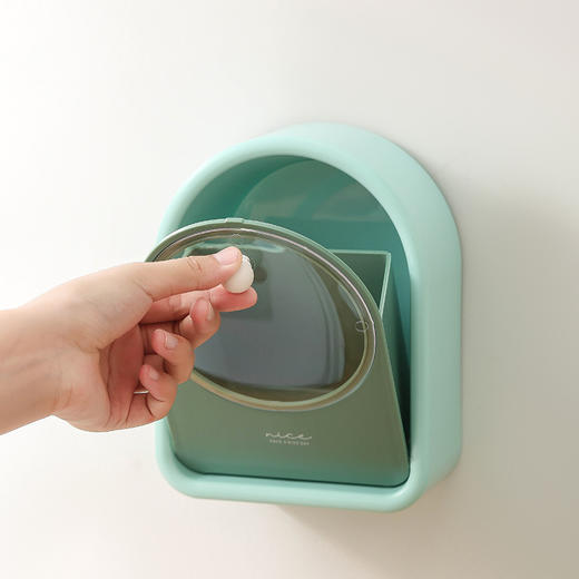 【化妆棉收纳盒】小型壁挂式挂墙翻盖可视盒子 放卸妆棉盒子棉片棉签化妆品盒 商品图3