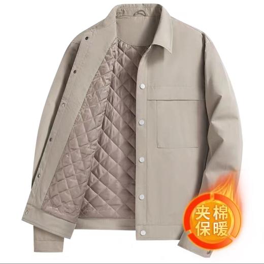 圣得西男士翻领保暖加厚夹棉夹克秋冬新款时尚工装口袋外套2252939022 商品图5