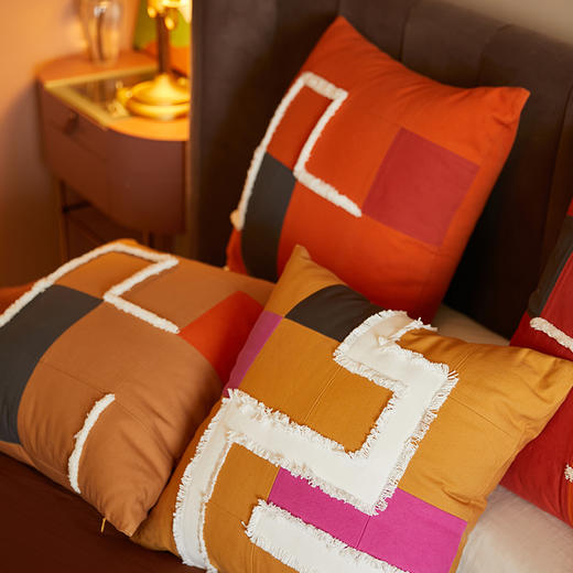 蒙德里安系列靠包秋冬棉质帆布靠枕 商品图2