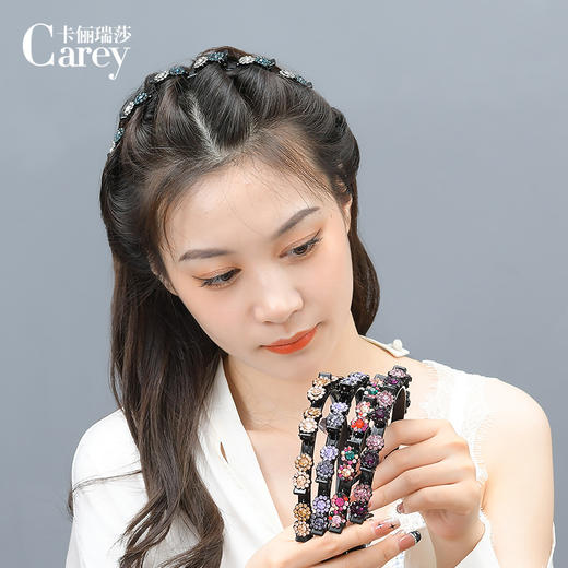 LBE-fg618发夹顶夹刘海固定发箍女碎发夹子带齿防滑编发蓬松高颅顶头箍 商品图1