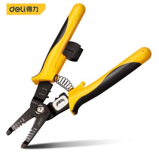 得力DL383207多功能剥线钳九合一7寸(黄) 商品图0