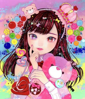 巽千沙都版画《守护-The little princess》