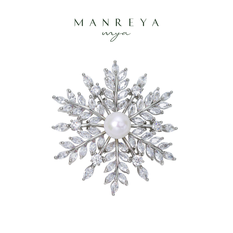 【春节不停运】Manreya玛芮雅“雪映流光”珍珠胸针