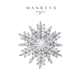 【春节不停运】Manreya玛芮雅“雪映流光”珍珠胸针