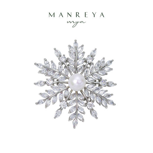 【春节不停运】Manreya玛芮雅“雪映流光”珍珠胸针 商品图0