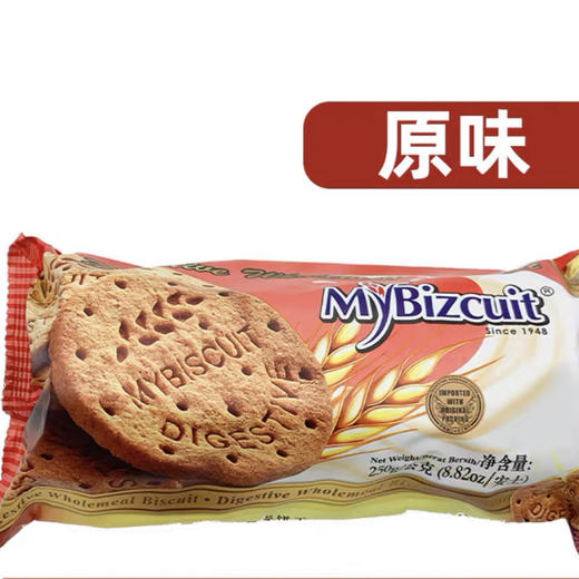 麦比客马来西亚全麦饼干燕麦杂粗粮巧克力提子消化饼代餐进口零食 商品图1