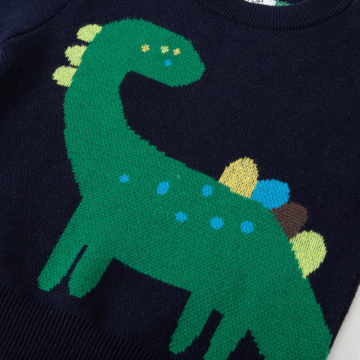 【专柜品质】be top童装儿童秋冬季韩版新款宝宝保暖恐龙毛衣男童圆领针织上衣 商品图1