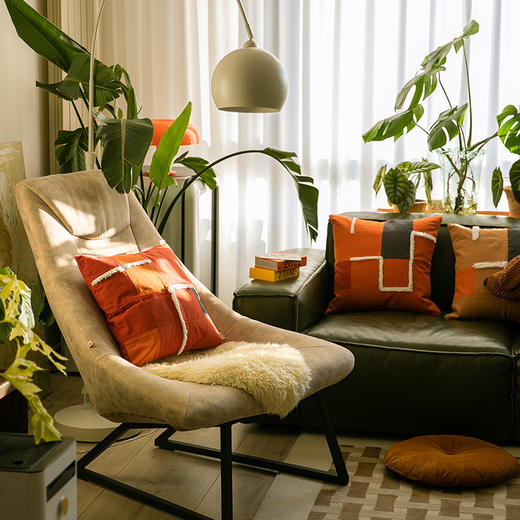 蒙德里安系列靠包秋冬棉质帆布靠枕 商品图0