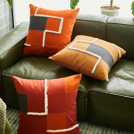 蒙德里安系列靠包秋冬棉质帆布靠枕 商品图3