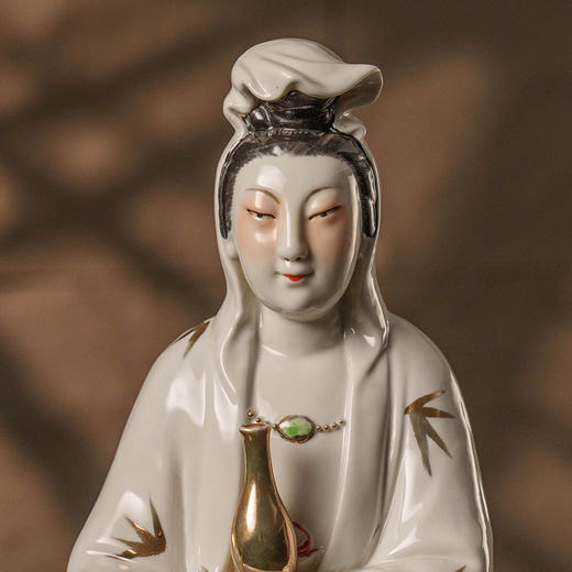 民国 彩瓷净瓶观音像 商品图2