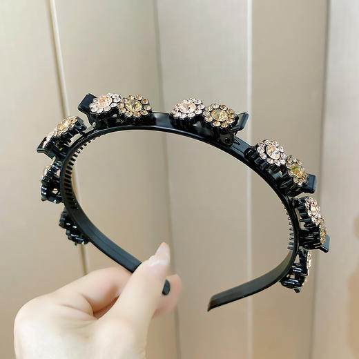 LBE-fg618发夹顶夹刘海固定发箍女碎发夹子带齿防滑编发蓬松高颅顶头箍 商品图7