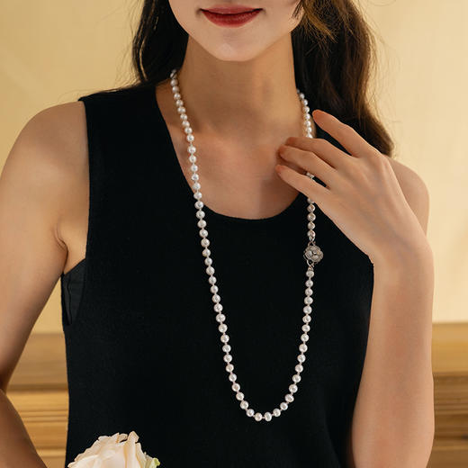 Manreya玛芮雅“山茶夜曲”珍珠毛衣链 商品图3