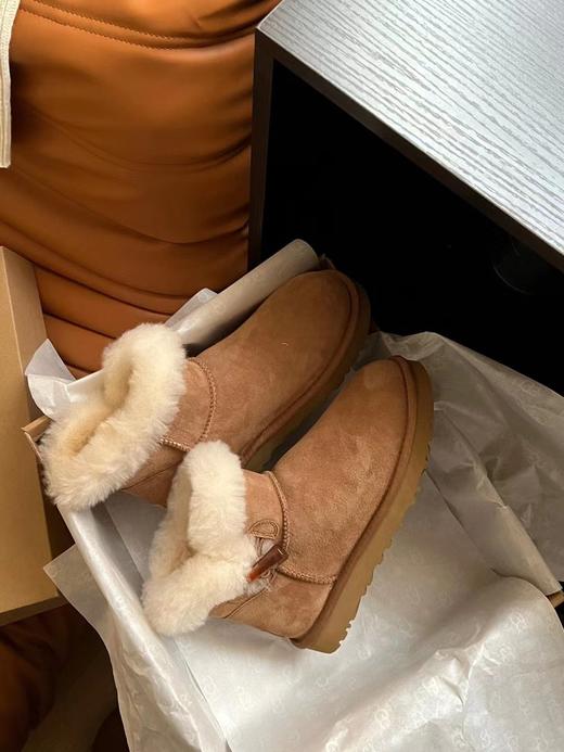 【女款】河南桑坡雪地靴 牛角一粒扣/两粒扣/三粒扣 35-40码 羊皮毛一体 商品图5