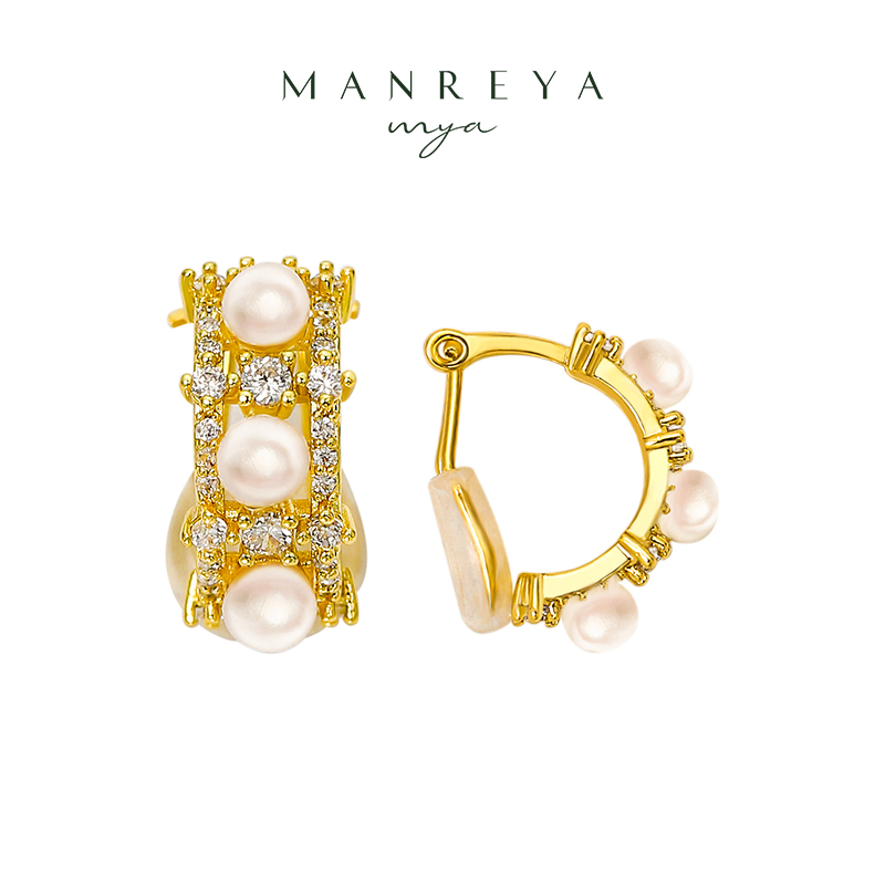 Manreya玛芮雅“枫丹白露”珍珠耳夹