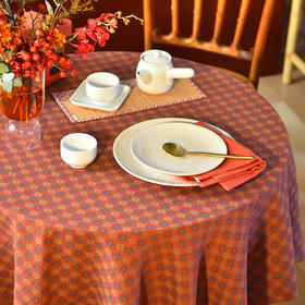 花袭系列方形桌布节日氛围棉质桌布