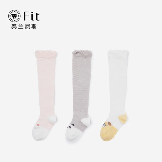泰兰尼斯fit过膝长筒防蚊宝宝袜子四季款舒适透气不掉脚婴儿袜 F22NA50136 商品图4