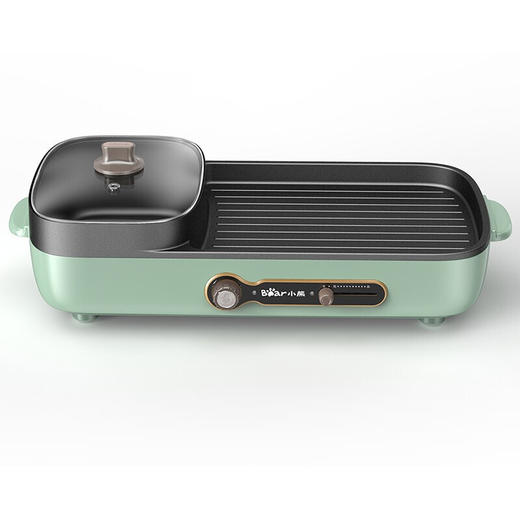 小熊（Bear）烤涮一体两用锅 烤肉锅 电烤炉烧烤 烤盘家用烤肉盘多功能多用途电火锅电烤炉DKL-C15G1 商品图0