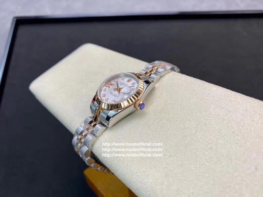 NOOB出品，女装日志型28㎜日志型279174-0009 ①：女装日志型的蚝式表壳是坚固优雅、美比例的典范。采用316L不锈钢来锻造不锈钢腕表表壳，具备高抗腐蚀性。 商品图1