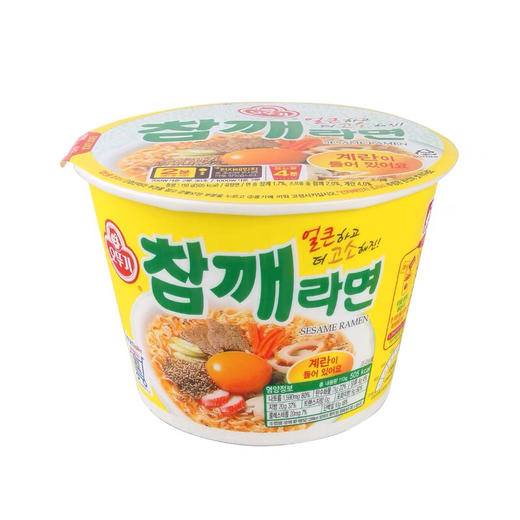 韩国进口不倒翁芝麻鸡蛋拉面110g 商品图0