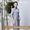 3楼  RONGPING「荣萍」PLZQ210103 羊毛面料蕾丝镶边金陵风中袖旗袍 商品缩略图0