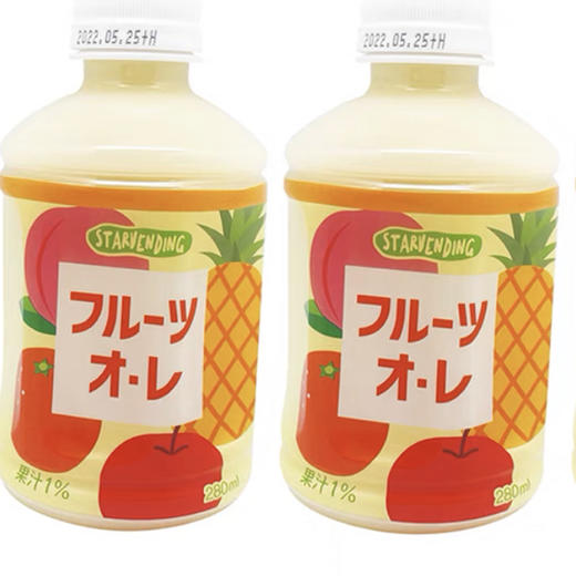 日本进口星本丁牛奶饮料儿童乳酸菌果饮网红果汁小饮料280ml 商品图1