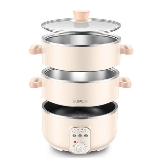 苏泊尔 （SUPOR）QC系列 多用途锅电蒸锅家用电火锅大容量不沾电煮锅 ZN26YK18 商品图2