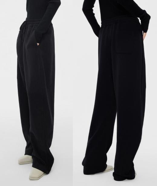 公司货渠道！！895大洋一条の黑色加厚加绒显瘦阔腿香蕉裤G112718 商品图9