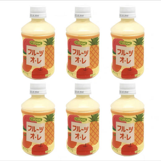 日本进口星本丁牛奶饮料儿童乳酸菌果饮网红果汁小饮料280ml 商品图0