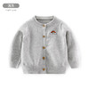 巴布雨柔软ins风简约儿童针织毛衣外套开衫秋纯色A类婴儿毛衣外套 商品缩略图11