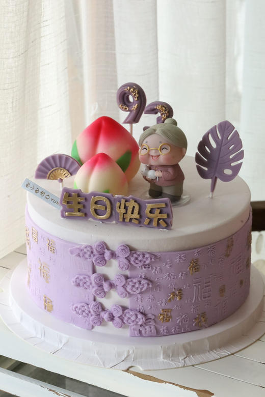 浅紫色系祝寿奶奶 商品图3