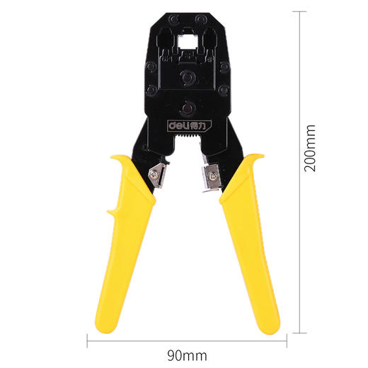 得力DL2468网络钳含剥线刀,水晶头(黄) 商品图2