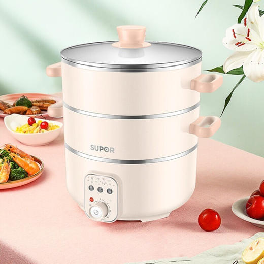 苏泊尔 （SUPOR）QC系列 多用途锅电蒸锅家用电火锅大容量不沾电煮锅 ZN26YK18 商品图0