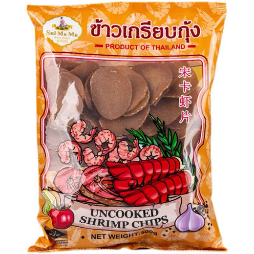 泰国原装进口水妈妈宋卡虾片600g自己油炸龙虾片美味膨化零食 商品图0