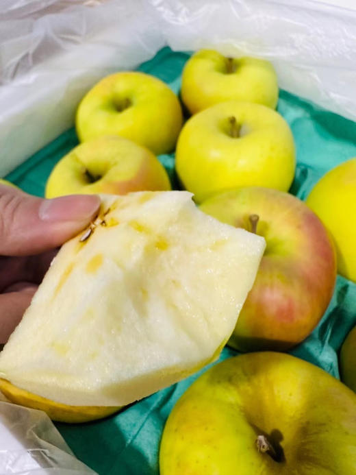 ［🇯🇵青森 .名月青苹果］🍏比王林苹果好吃百倍😍 一滴糖心似明月，青黄果面带有一抹红，颗颗带糖心，甜蜜肉眼可见，入口甜到爆炸，从未品鉴过这么甜蜜的苹果，被誉为苹果届的蜜王❗ 商品图4