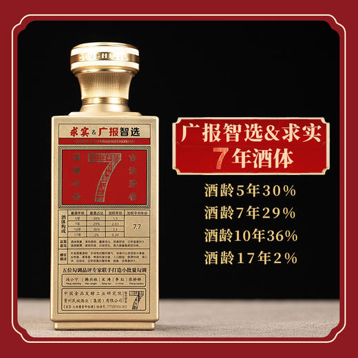 求实·7&广报智选 求真务实 致敬实干 53%vol 500mL/瓶（赠广州日报创刊70周年数字藏品） 商品图4