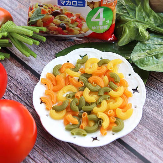 日本oh my婴儿宝宝儿童辅食食用面条颗粒面蔬菜通心粉意粉 1岁+ 商品图1