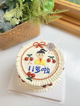 手绘女孩奶油蛋糕 下单前请仔细阅读商品详情