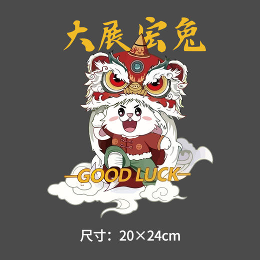 大展宏兔 钱兔似锦 节日兔年卫衣烫画贴春节DIY辅料衣服烫图a级 商品图4