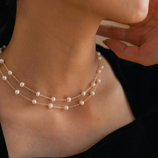 Manreya玛芮雅“星空坠落”满天星珍珠项链 商品图4