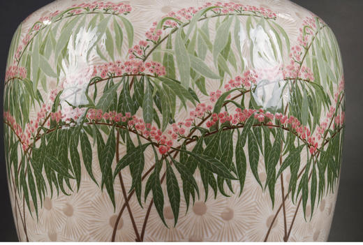 独角鹿西洋古董法国塞弗尔瓷器铜鎏金底座松果主题Clermont款瓷瓶 商品图3