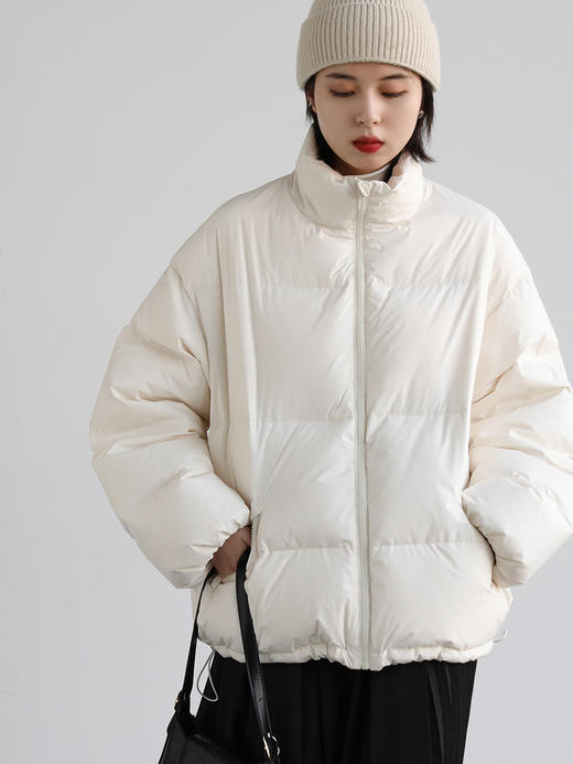「4色可选！冬季新款」时尚简约面包服 短款羽绒棉服女 冬季宽松加厚保暖外套上衣 商品图1